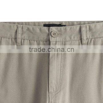 Brushed Fabric Denim Straight Khaki Pants photo-3