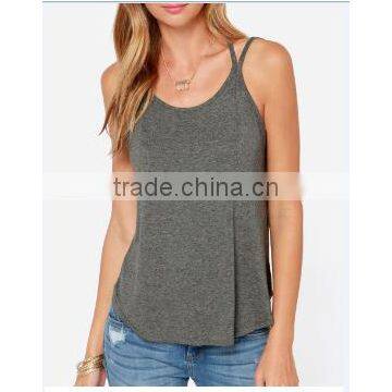 100% Polyester Dry Fit Custom Logo Printed Cheap Sexy Yoga Tank Tops photo-3