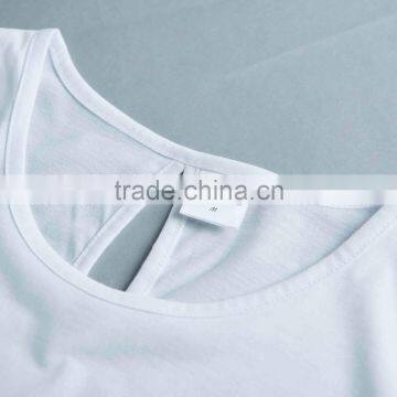 Sublimation Pompon Crop Top T-shirt Custom Logo Printing no Minimum Real Factory photo-3