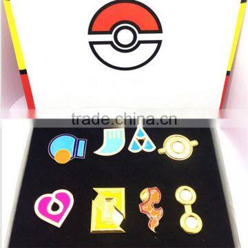 hot sale Pokemon badge Museum anime alloy jewelry exquisite boxed