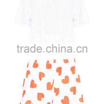 MGOO Custom Design Slogan PJ Set Back Print Jersey Pajamas Full Print Short Pyjama Set photo-3