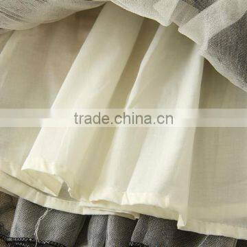 Wholesaler In Stock Item Lace Pattern Mini Dress Black White Cotton Midi Tutu Skirt photo-5