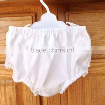 White Baby Cotton Underwear Diaper Cover Baby Girl Panties With Lace photo-2