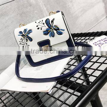 Zm50334b Embroidery Ladies Flower Bags Handbag New Modle Joker Trendy Women pu Leather Bag photo-3