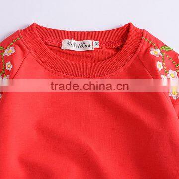 S33602W Childrens High Quality Hoodies Wholesale Flower Embroidery Hoodies photo-5