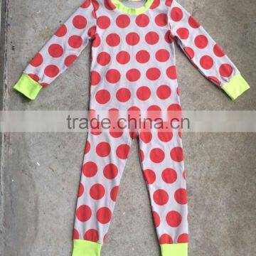 baby girls winter wear 2pcs cotton Christmas red polka dots pajama set cheap kids clothes kids cotton pajama sets