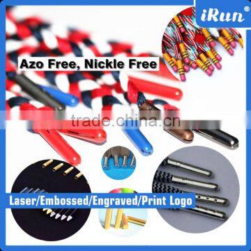 Rose Gold Waxed Round Shoelaces Aglets - Round Bullet Shoelaces Aglets for Boots - Customized Logo/Shape/Style/Length Aglets photo-4