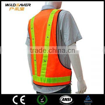 China Reflective Safety Vest at Red Color With LED Lights photo-5