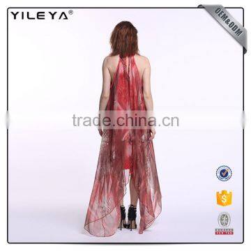 Customizable Lady Halter Dress,dress Long Red photo-5