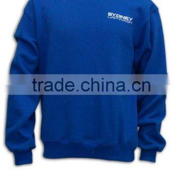 Great Workmanship Blue Thick Fleece Pullover Crewneck Sweatshirt photo-2
