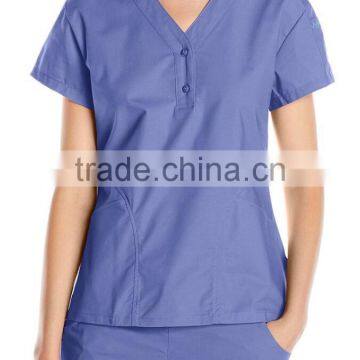 Women's V-neck Scrub Top With Closure Hospital Uniform photo-5