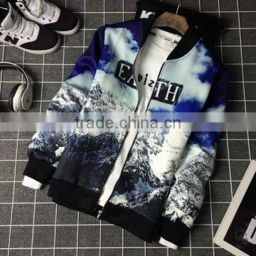 Sublimation City Korean Fashion Sportswear Men Jacket Snow Mountain photo-2