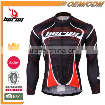 BEROY Custom Long Sleeve Cycling Jersey , Breathable Cycling Clothing for Bicycles