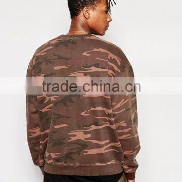 All-over Camouflage Print Crew Neck Camo Sweatshirt photo-3