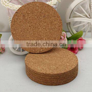 6pcs/lot Round Shape Plain Cork Coasters Drink Wine Mats Cork Mats Drink Wine Mat 10cm*0.5cm Ideas for Wedding and Party Gift photo-2