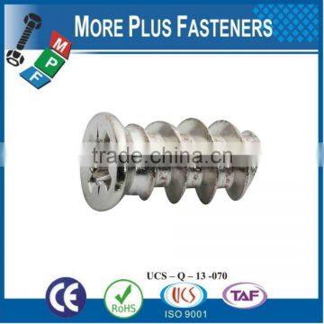 Made in Taiwan Flat Countersunk Head Euro Screw