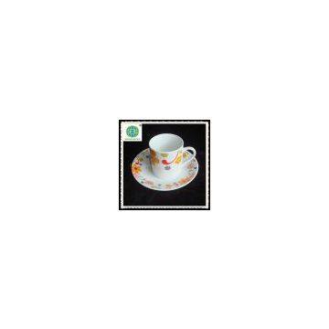 250cc Colorful Little Flower Decal Cup and Saucer photo-2
