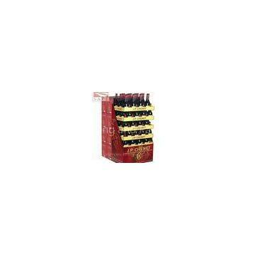 Red Wine POP Cardboard Display Shelf , Retail Display Shelf