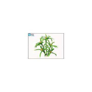 Green Plastic Artificial Floating Aquarium Plants / Fake Plants and Trees for Fish Tank