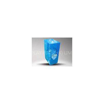 Blue Color / Light Weight Corrugated Dump Bin Display With Big Capacity