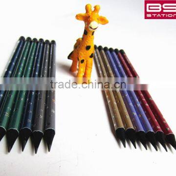 HB black wood pencils with eraser pencil with pvc box