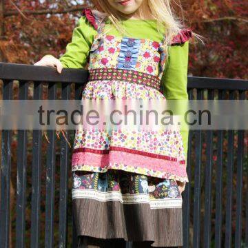 Good Quality Polka Dot Ruffle Fall Gril Boutique Dress photo-3