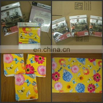 flower heat transfer printed microfiber towel/tea towel/kitchen towel for promotion