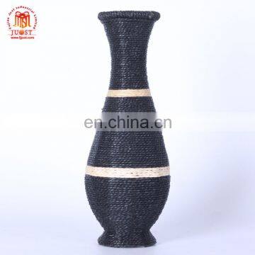 Old Style Rustic Flower Pot Natural Black And White Vase