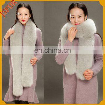 2016 newest winter real fox fur long customized wholesale scarf