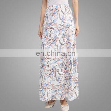 New Arrival Summer New Long Muslim Skirt Stylish High Waisted Printed Skirt For Women Plus Size Causal Long Maxi Skirt photo-2