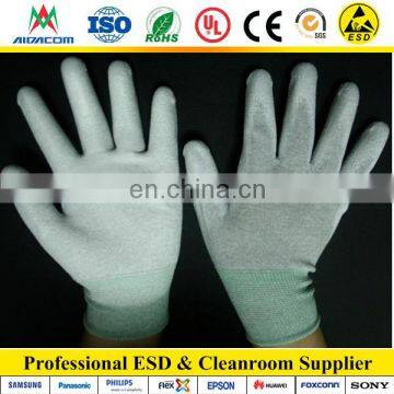 Static dissipative Nylon antistatic ESD palm fit gloves