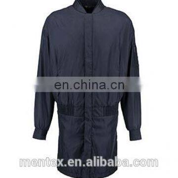 Man's Navy Longline Zipper Overcoat 15 for all seasons