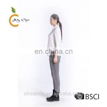 Wholesale Custom Latest Unique Cheap Casual White Short Transparent Lace Dress Fabric Shirt Girls Styles Designs photo-2