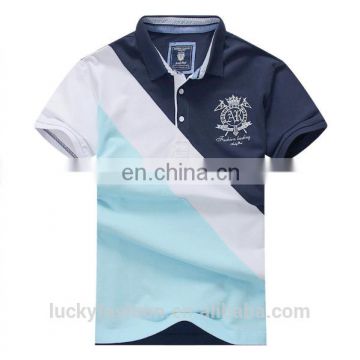 Custom Men's Fashion Short Sleeve with Logo Embroidery Polo T Shirt