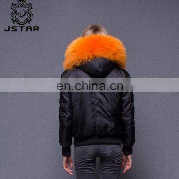 2017 New Down For The Winter Mens Pilot Orange Fur Bomber Jacket photo-6