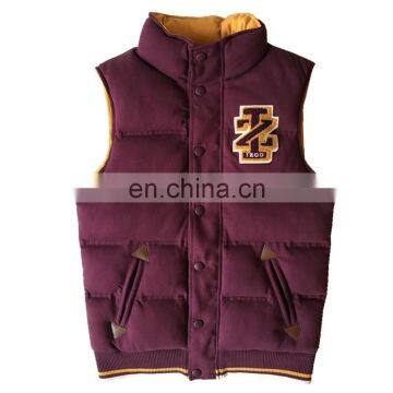 OEM design men's sleeveless jacket from JD knitted garment