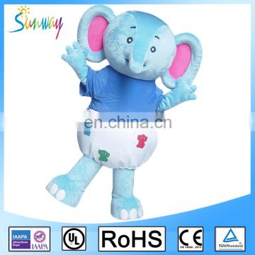 Lovely Fursuit Adults Elephants Mascot Party Cartoon Costume For Party