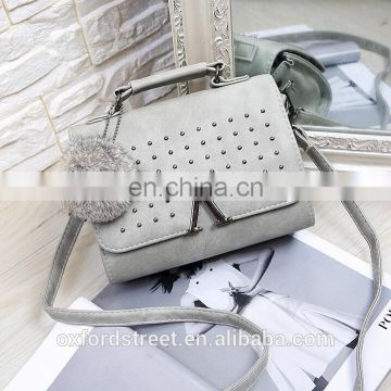 2017 new V square shoulder bag rivet crossbody bag for women