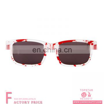 Plastic blood on the glasses frame black lense halloween party glasses