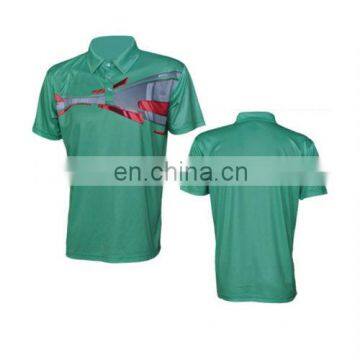 Men's Short Sleeve Sublimation 100% Polyester Polo Shirt