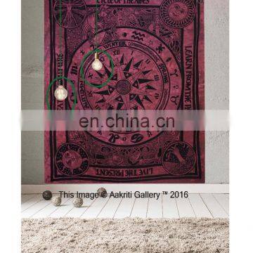 Astro Tapestry Pink Celtic Cycle Wall Hanging Home Decor Indian Single Pink tapestry