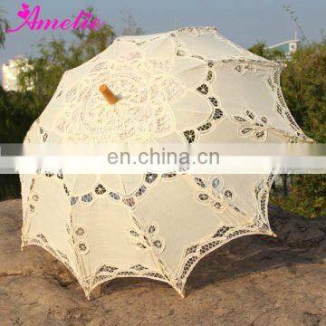 A0171 Vintage battenburg lace bridal parasol 45cm