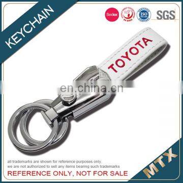 Custom logo PU leather key chain