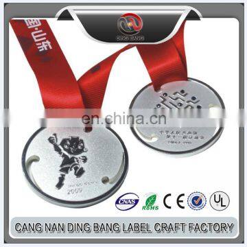 Custom Enamel Race Sport Metal Gold Silver Bronze Finisher Tropphy Medals Medallions With Ribbon