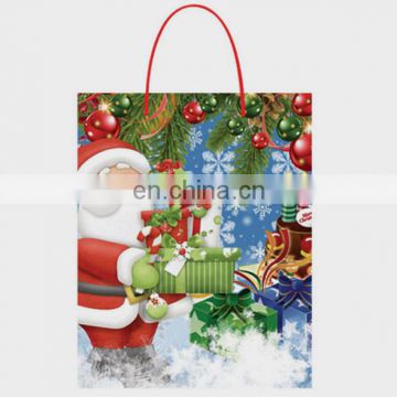 Reusable Christmas gift santa pattern paper bags