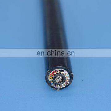 High flexible composite cable 14 core power cable with rg59 coax for pipe robot