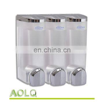 400ML* 3 Triple Shower Soap Dispenser with chromeplate cover & button