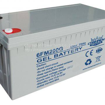 12V200Ah Solar battery gel battery for solar system