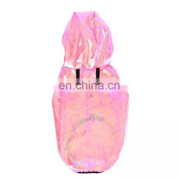 Best Sell Transparent Waterproof Pet Dog Raincoat Blue