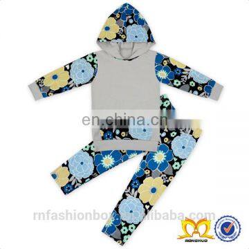 Toddlers Flower Hoodie Tracksuit Children Clothing Set Wholesale Sweat Suits